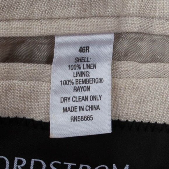 Nordstrom Mens 100% Linen Fratelli Ormezzano Sports Coat Blazer Size 46R Preppy - Picture 9 of 10